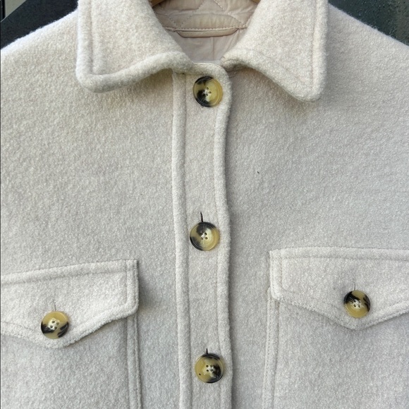 Aritzia Wilfred Free Gana Shacket Merino Wool Size 2XS Oversized Shirt Jacket - Picture 2 of 7